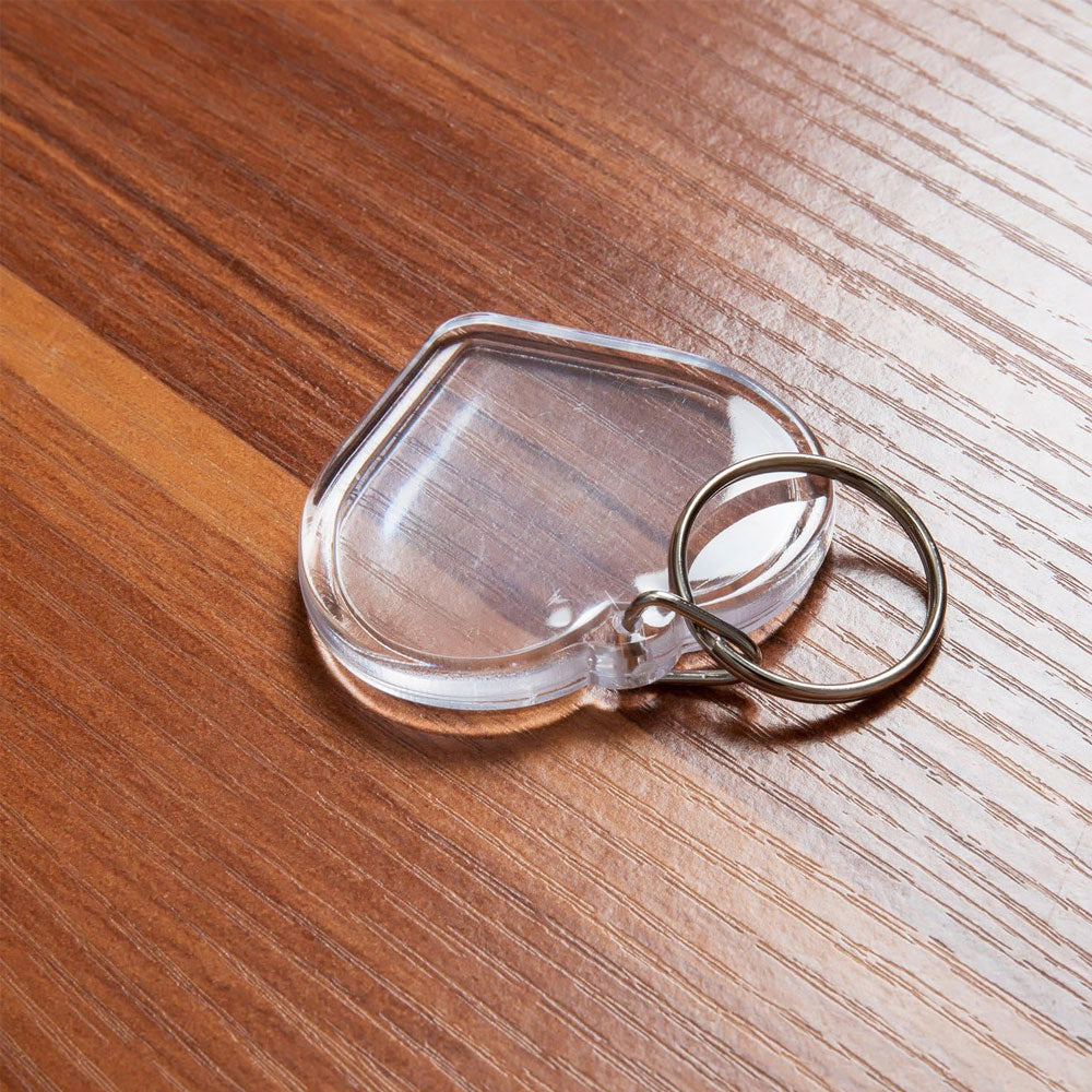 Breloc plastic insertie foto Inima - set 100 buc