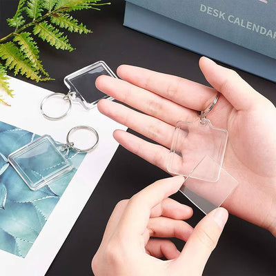 Breloc plastic insertie foto 4x4 - set 100 buc BRE625109 - Green Print