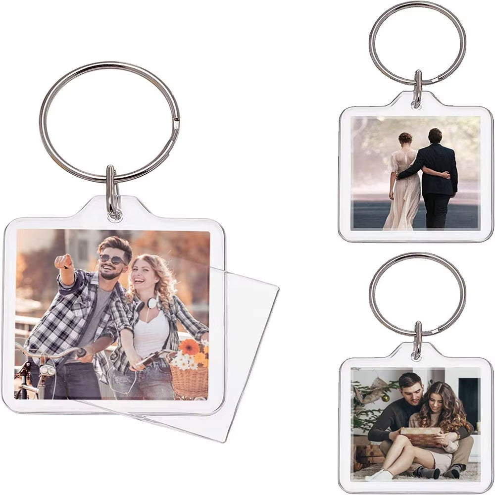 Breloc plastic insertie foto 4x4 - set 100 buc