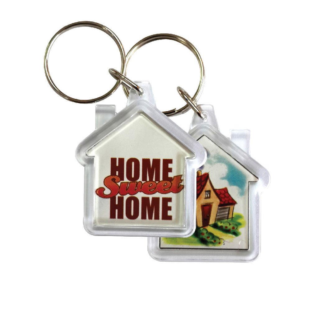 Breloc plastic insertie foto Casa - set 100 buc BRE625171 - Green Print