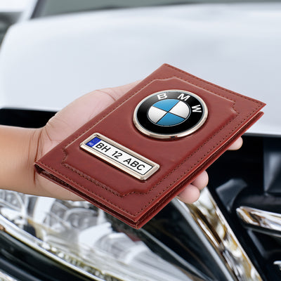 Portofel acte AUTO sigla si numar inmatriculare - maro