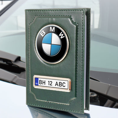 Portofel acte AUTO sigla si numar inmatriculare - verde