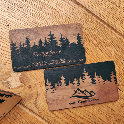 Placa de lemn - carte de vizita - 85 x 55
