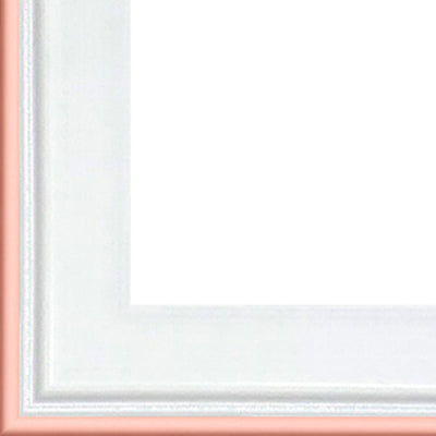 Rama foto Barcelona alb+auriu rose A3