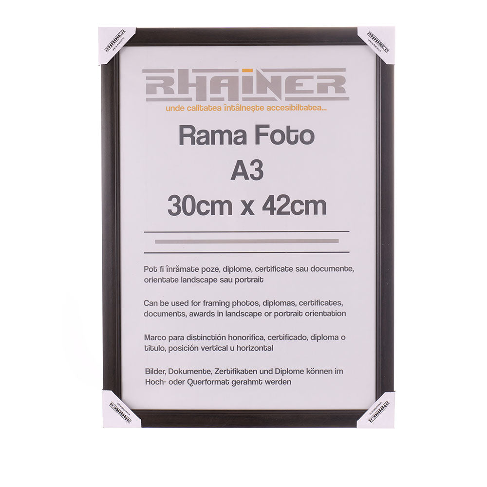 Rama foto Madrid negru A3