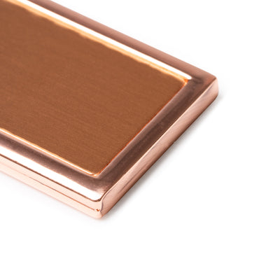 Fém kulcstartó réz - TÉGLALAP