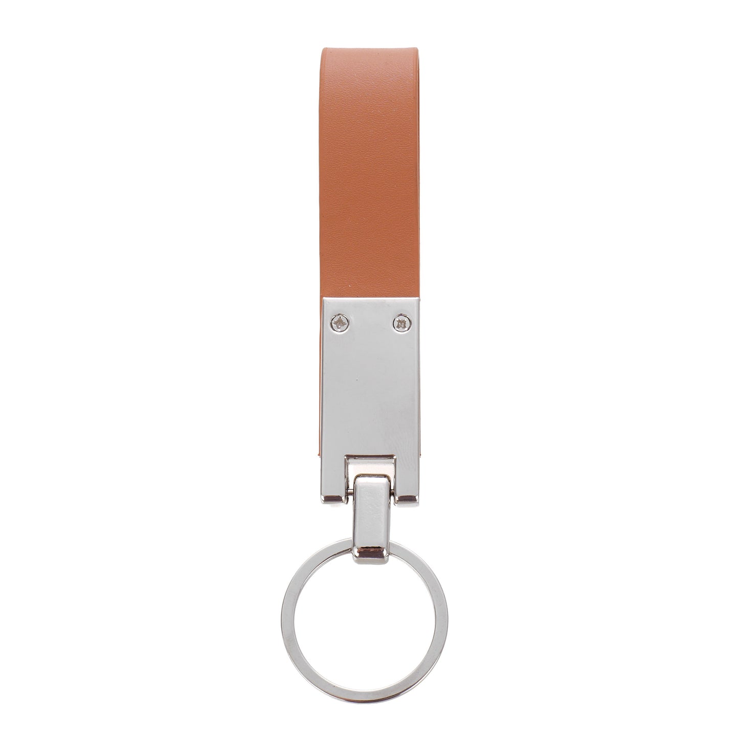Leather and metal KeyLux keychain