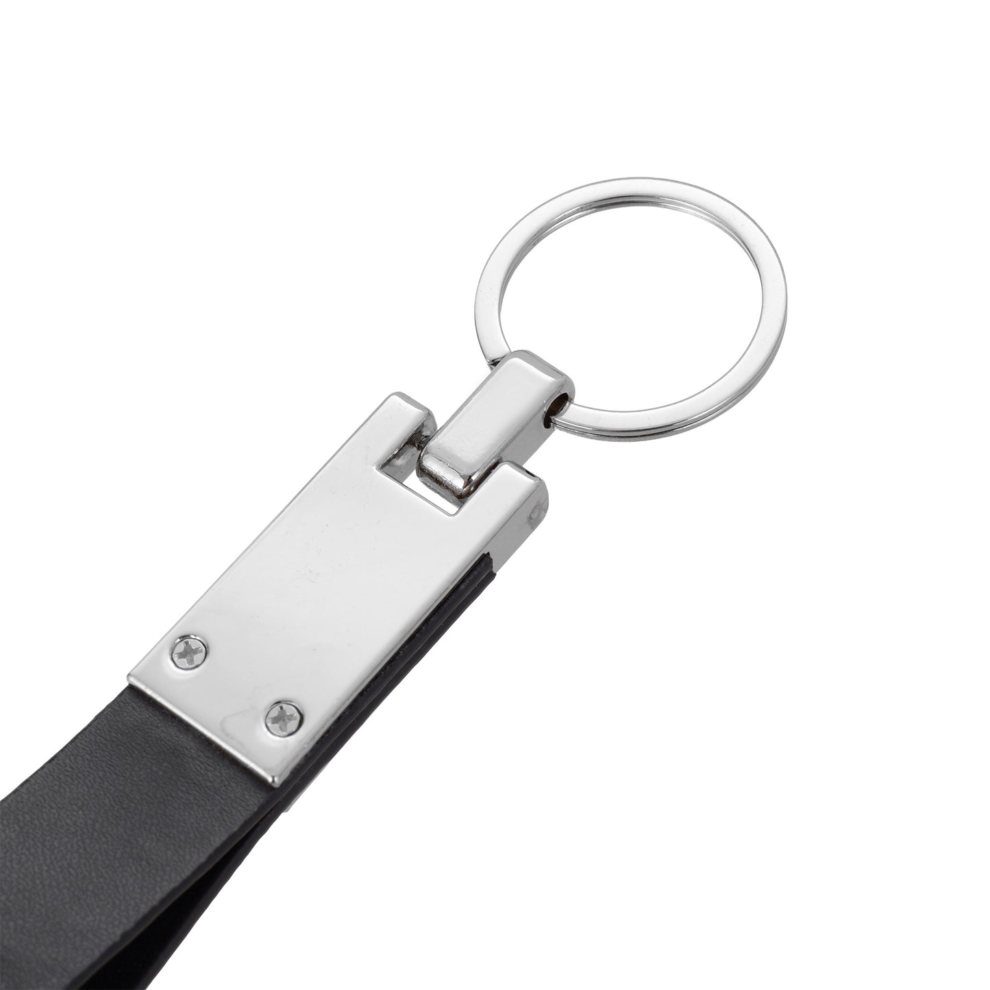 Leather and metal KeyLux keychain