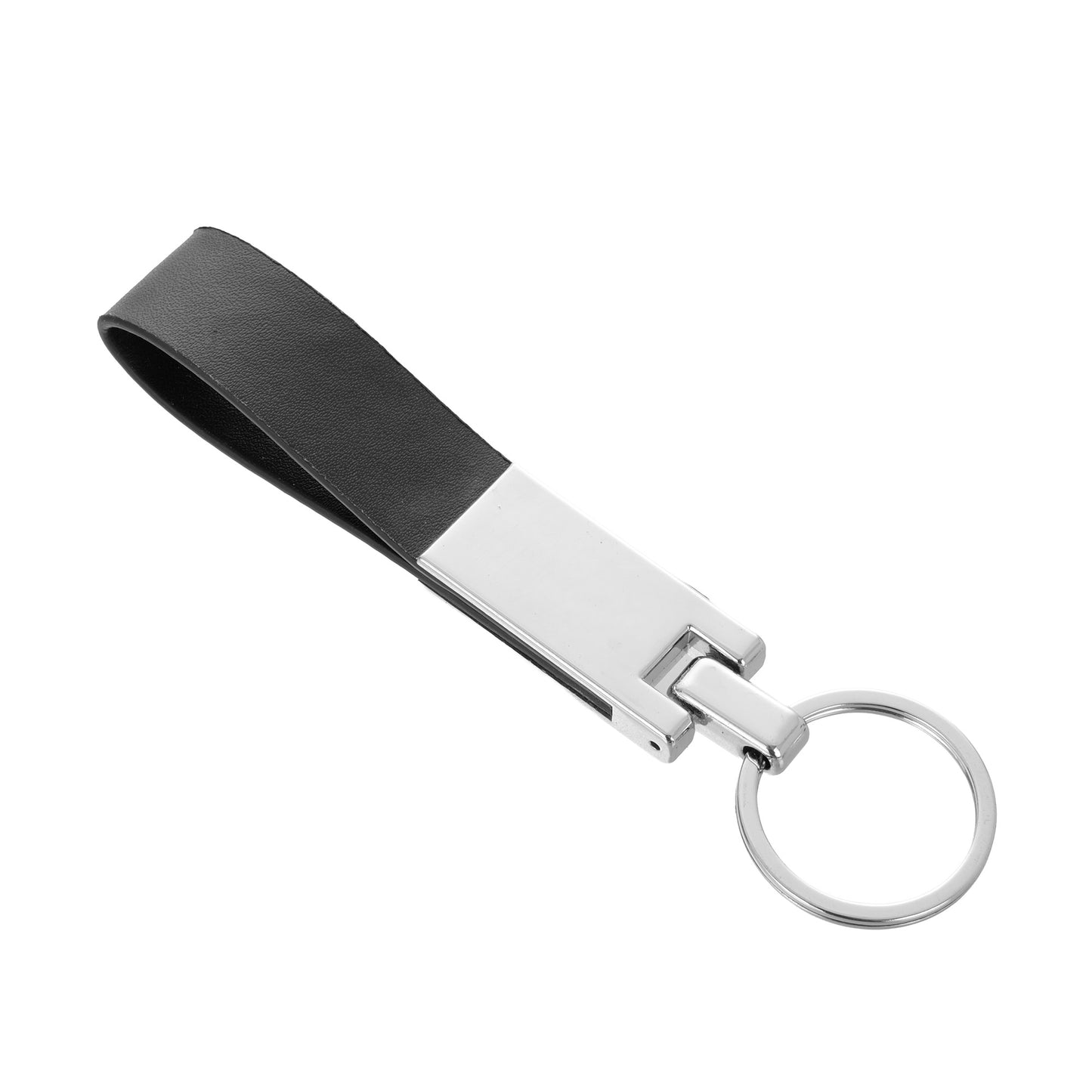 Leather and metal KeyLux keychain