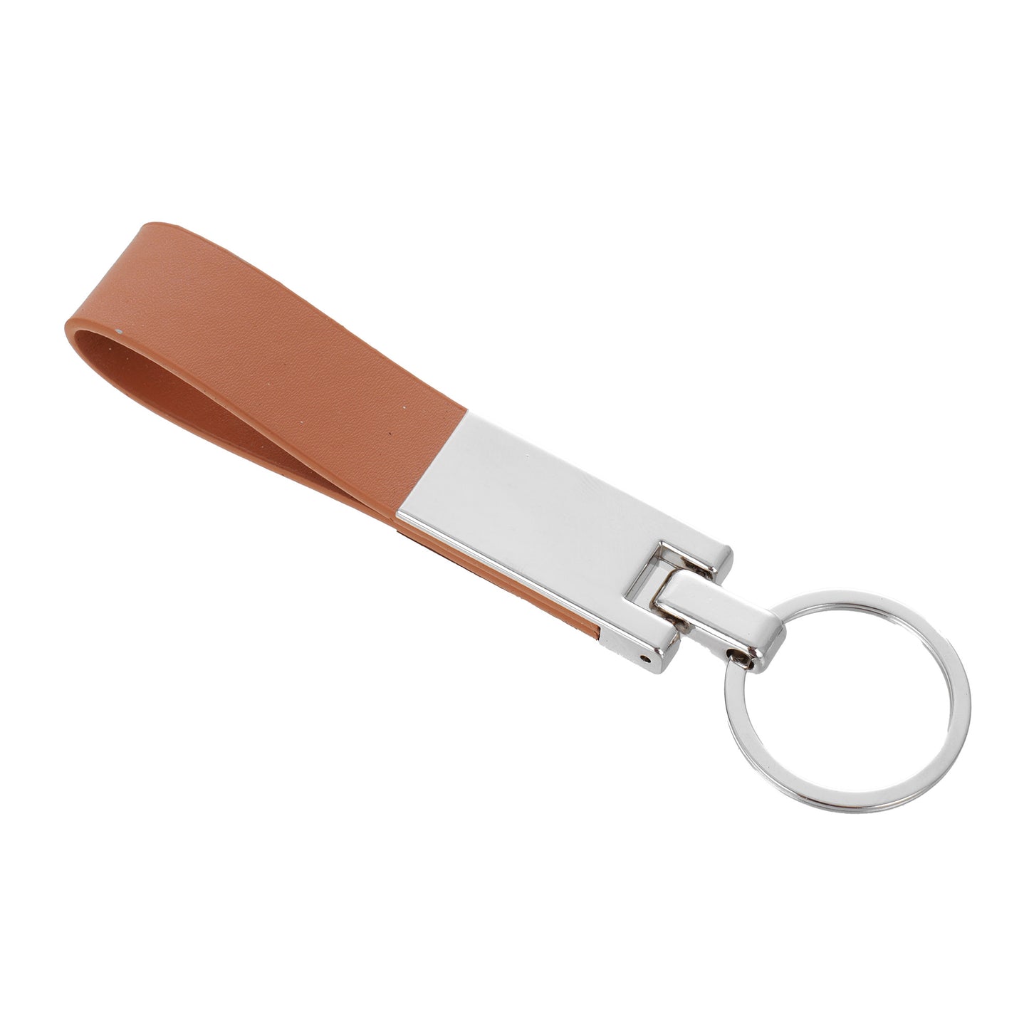 Leather and metal KeyLux keychain