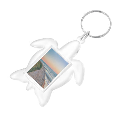 Plastic keychain photo insert TURTLE - set 100 pcs