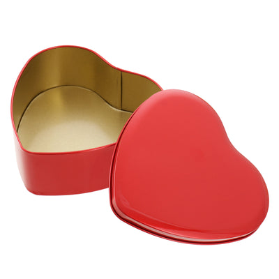 Red metal heart box 12x11x5