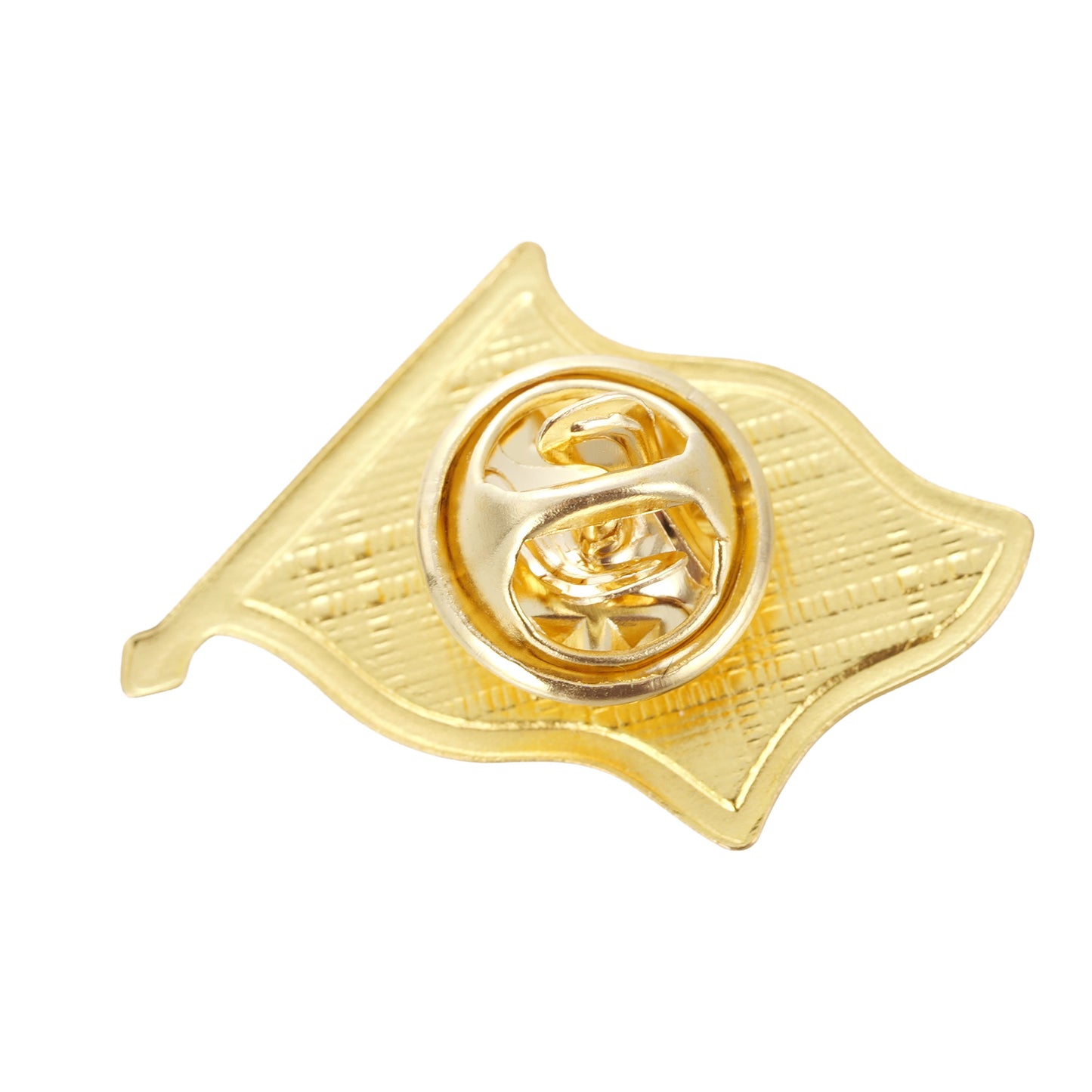 Golden metal pin flag ROMANIA
