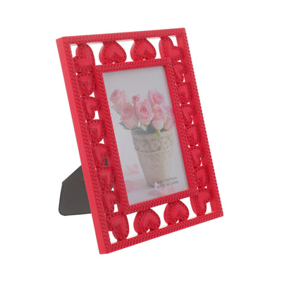 Decorative photo frame red heart 10x15
