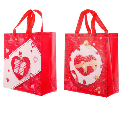 Sacosa cadou de VALENTINE'S DAY textil 29x27 GC418801 - Green Print