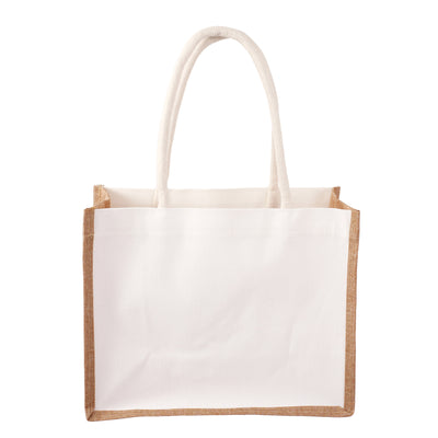 Canvas jute bag with white sides 24x30