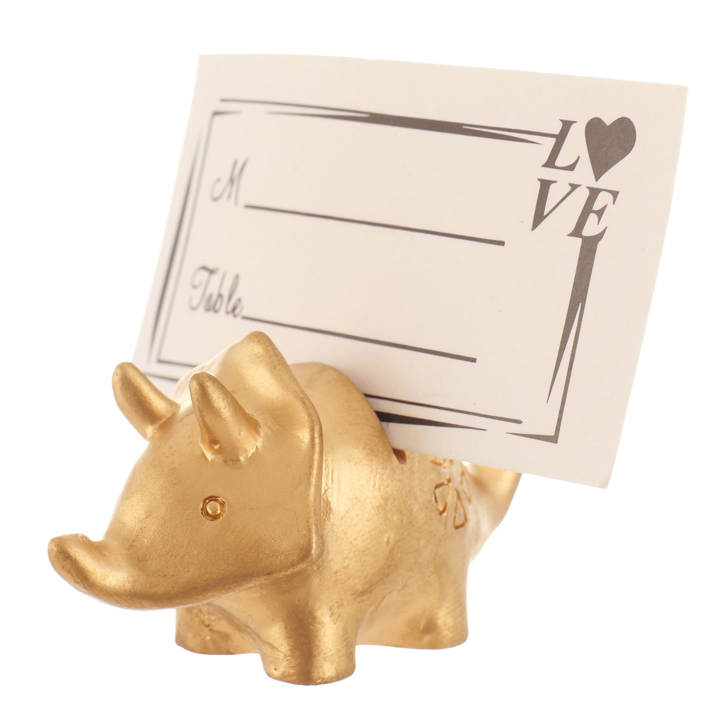 Metal holder for table numbers and place cards - DINOSAUR1