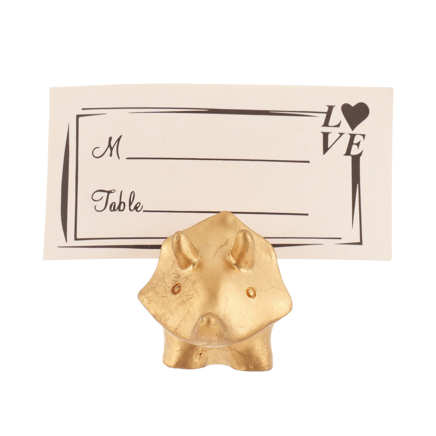 Metal holder for table numbers and place cards - DINOSAUR1