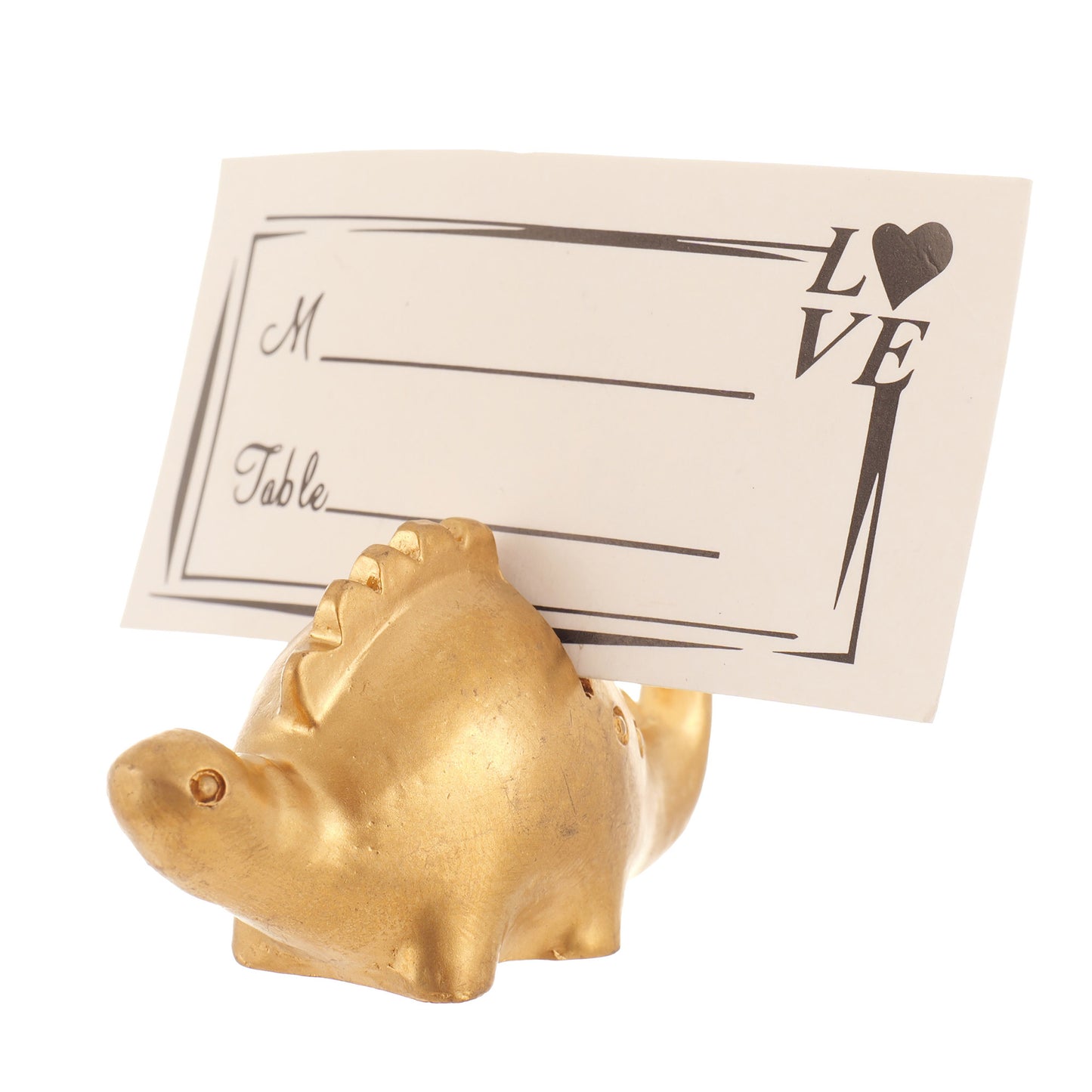 Metal holder for table numbers and place cards - DINOSAUR2