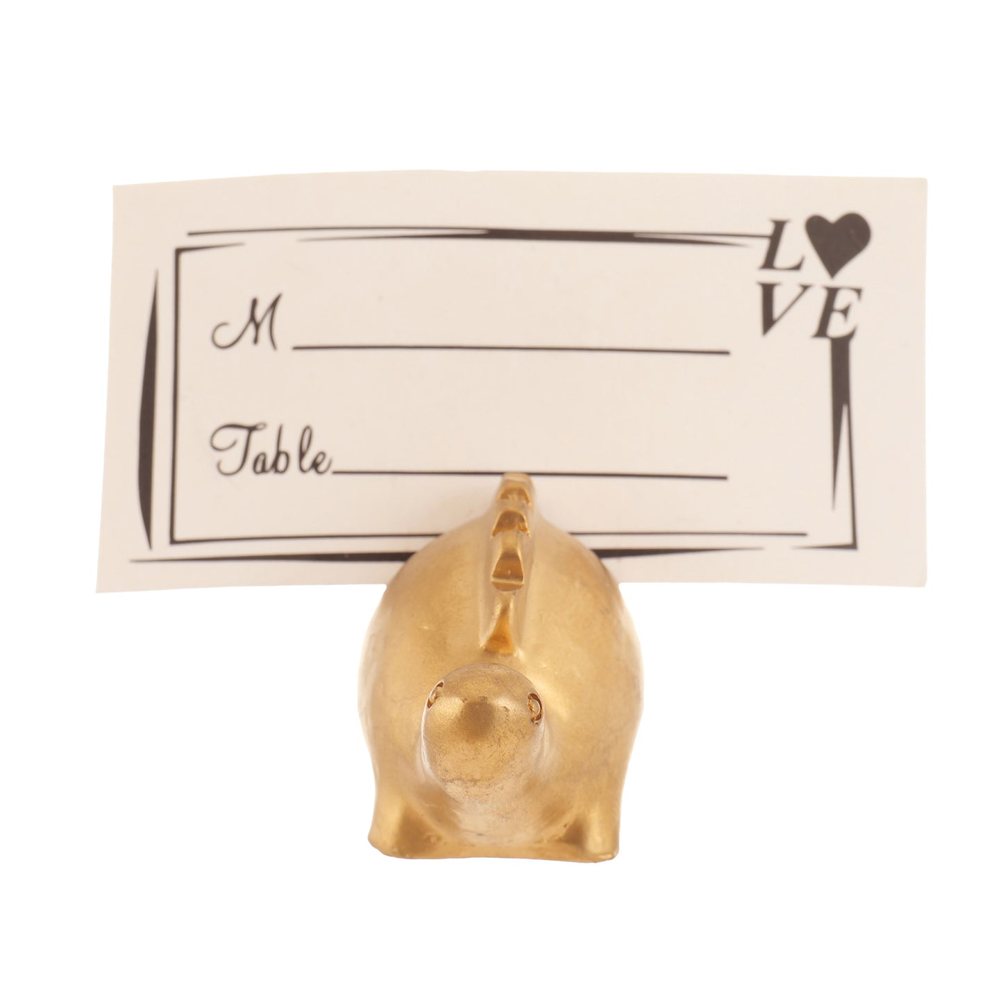 Metal holder for table numbers and place cards - DINOSAUR2