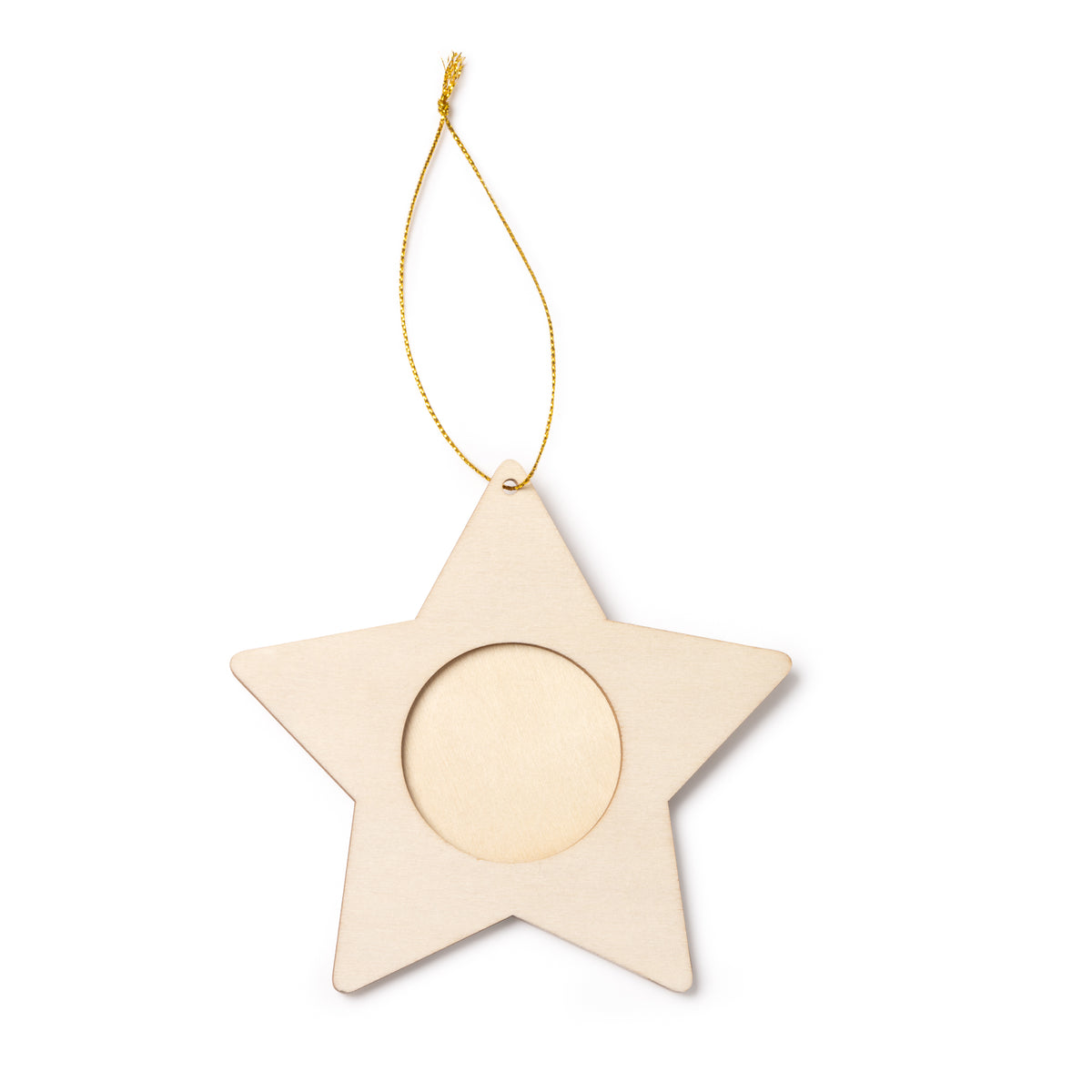 Ornament de brad din lemn cu insertie foto