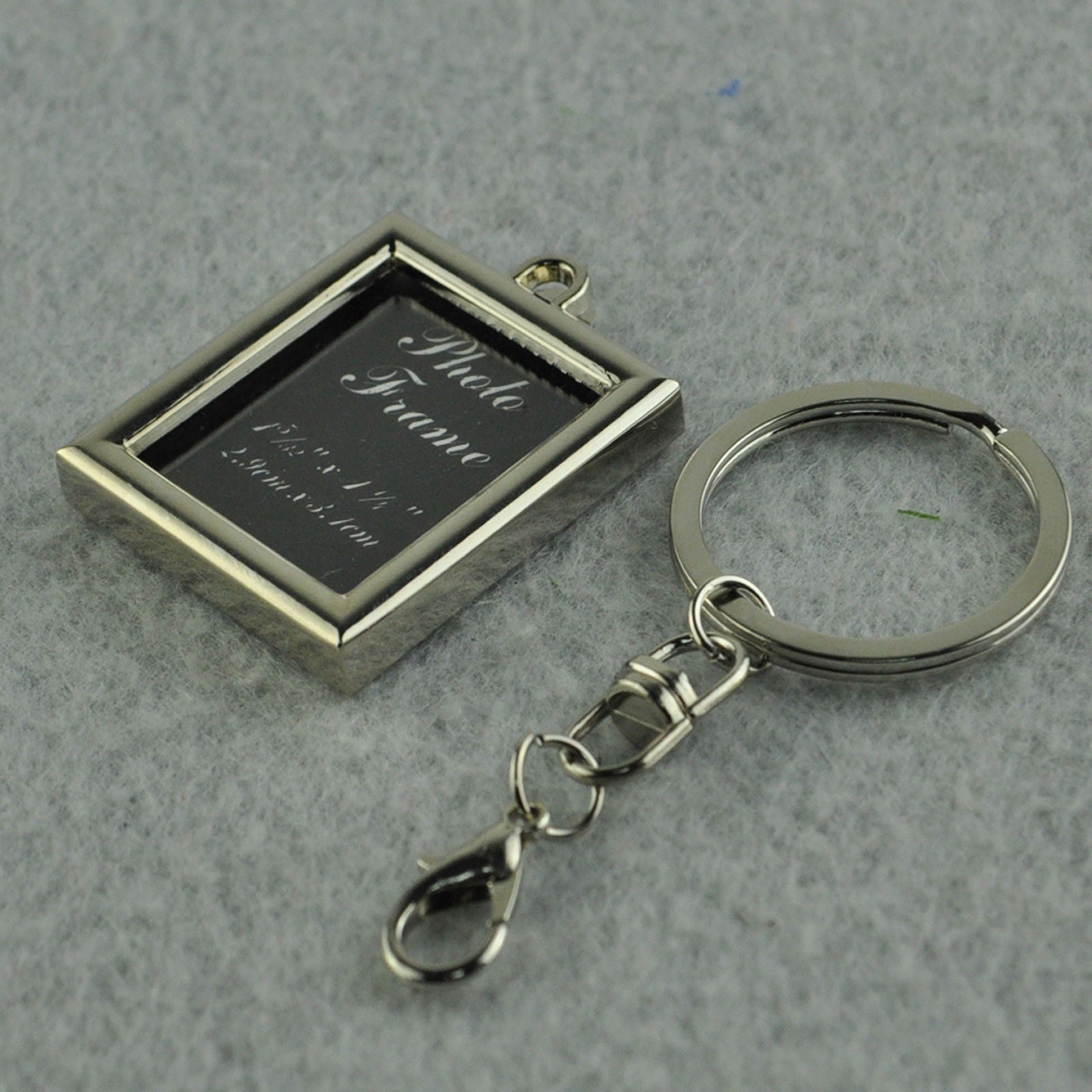 Breloc metalic insertie foto dreptunghi