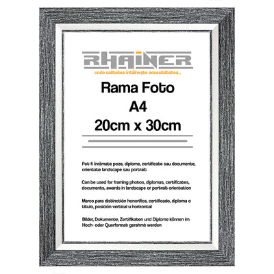 Rama foto Tenerife negru+alb A4