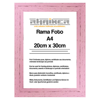 Rama foto Leon roz A4