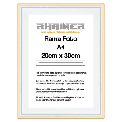 Rama foto Barcelona alb+negru A4