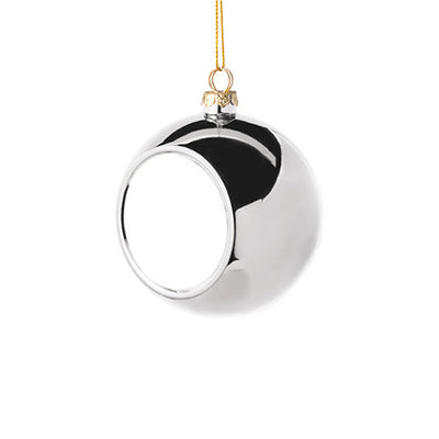 Glob sublimabil argintiu pentru brad Ø 4cm