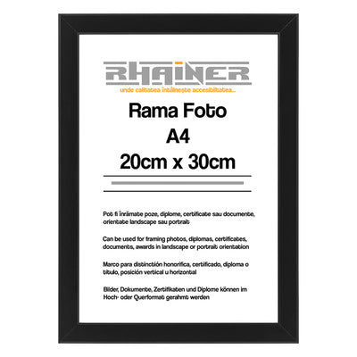 Rama foto Madrid negru A4
