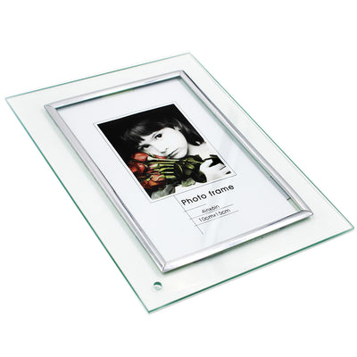Rama foto sticla transparenta argintiu 10x15