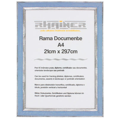 Rama foto Alicante albastru+argintiu A4