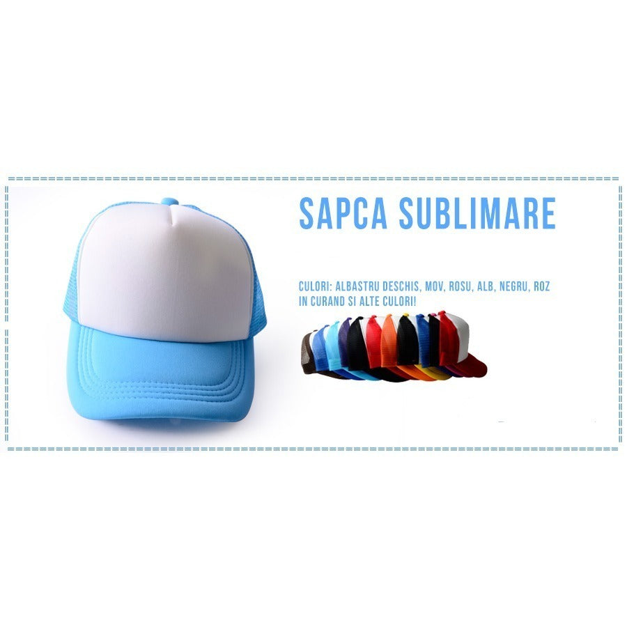 Sapca albastru deschis sublimabila Trucker