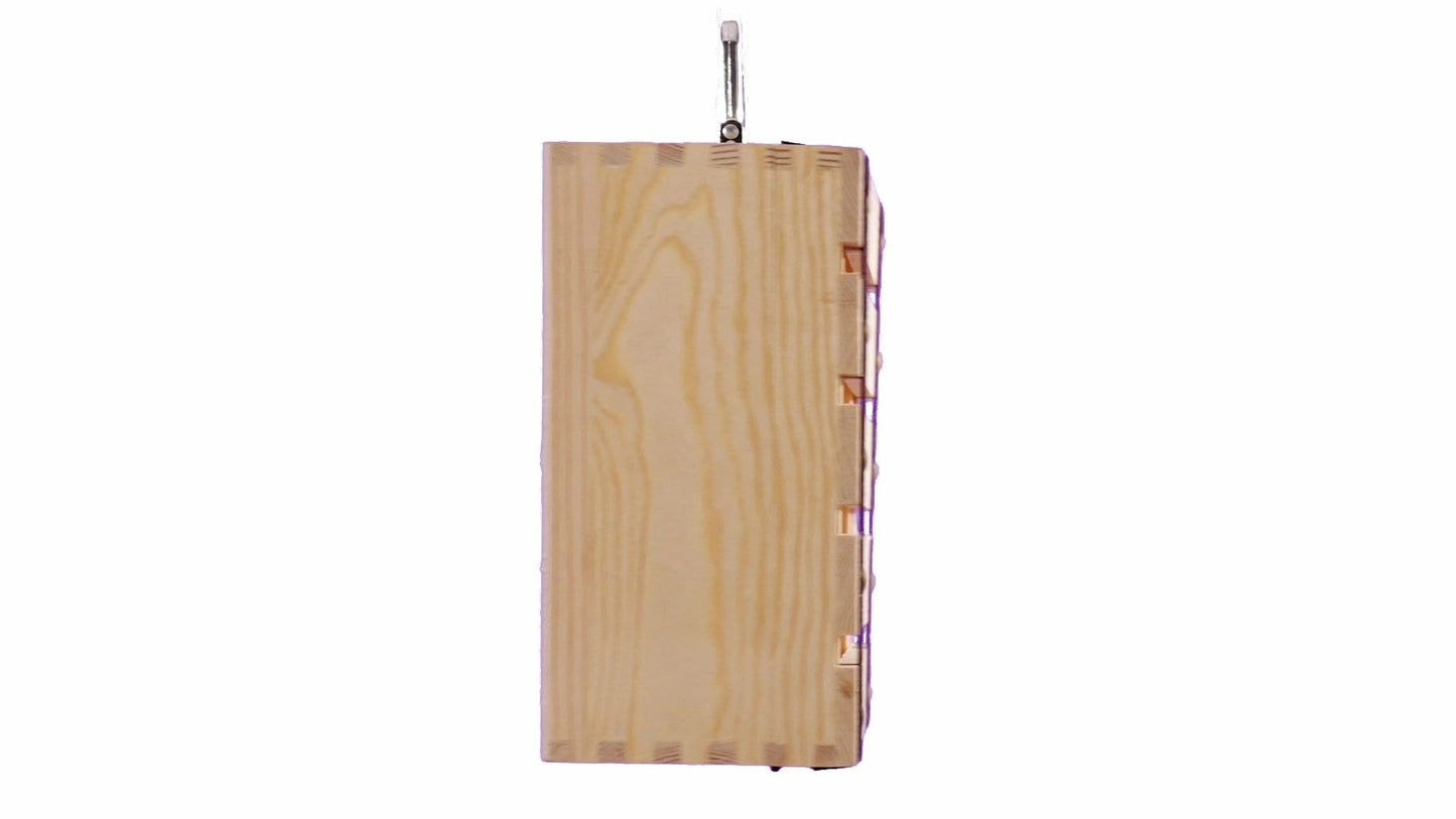 Cutie lemn tip cufar pentru 2 sticle de vin