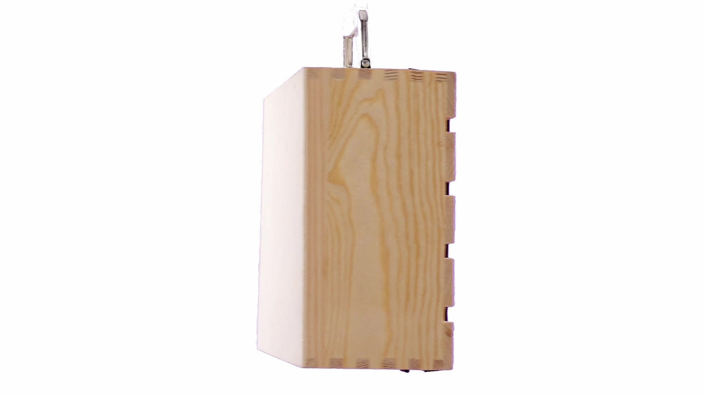 Cutie lemn tip cufar pentru 2 sticle de vin