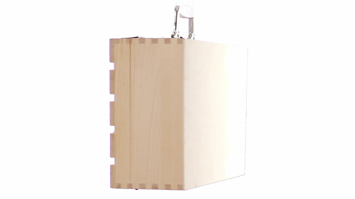 Cutie lemn tip cufar pentru 2 sticle de vin