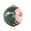Зелен метален коледен топка с модел Дядо Коледа Ø7 cm