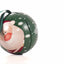Зелен метален коледен топка с модел Дядо Коледа Ø7 cm