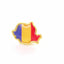 Pin metalic auriu tricolor ROMANIA ST706180 - Green Print