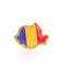 Pin metalic auriu tricolor ROMANIA ST706180 - Green Print