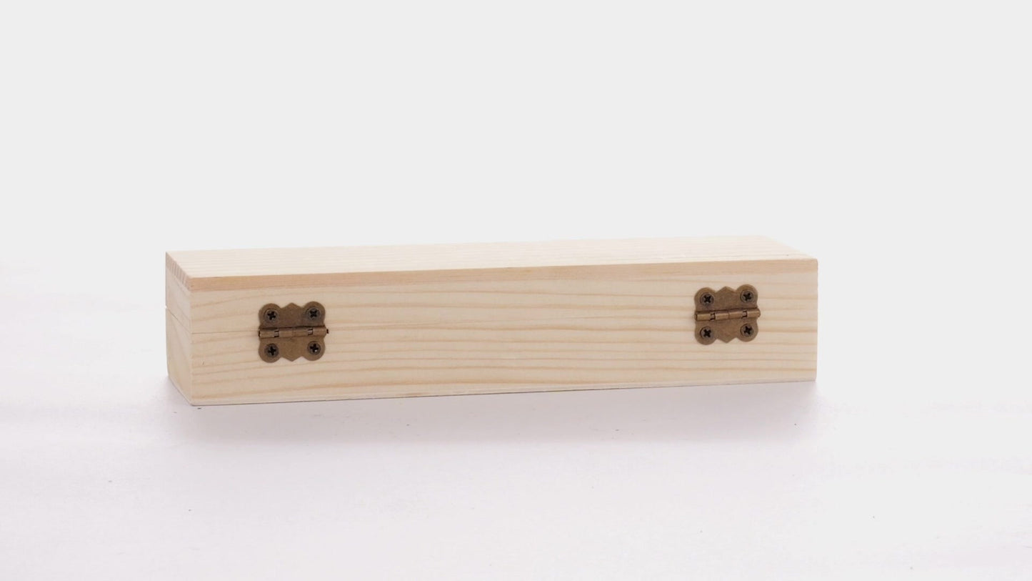 Cutie de lemn dreptunghiulara PEN 18x6x4