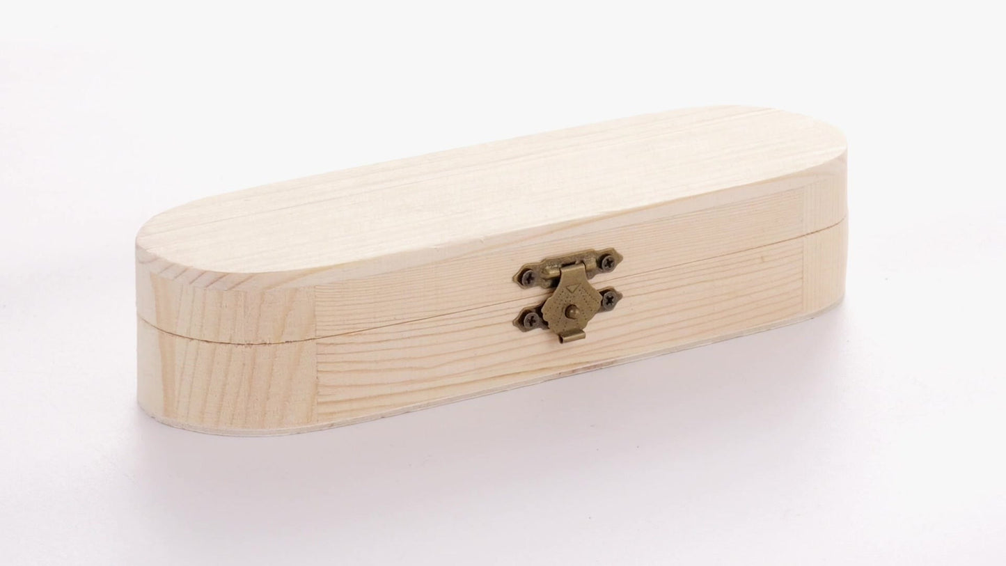 Cutie de lemn rotunjita PEN 18x6x4