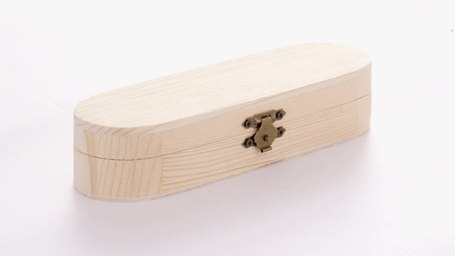 Cutie de lemn rotunjita PEN 18x6x4