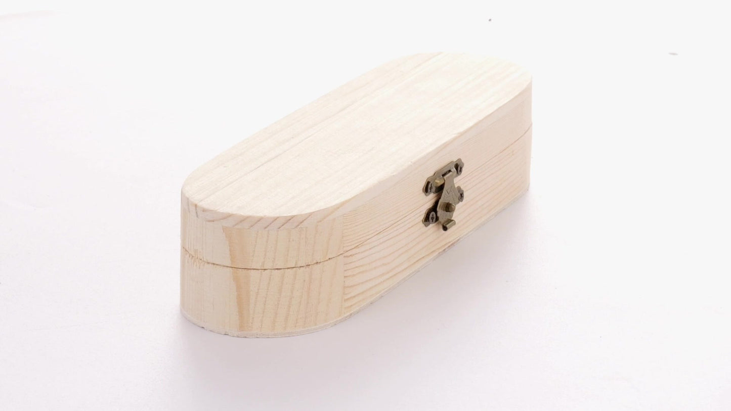Cutie de lemn rotunjita PEN 18x6x4
