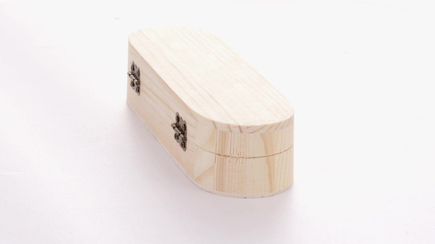 Cutie de lemn rotunjita PEN 18x6x4
