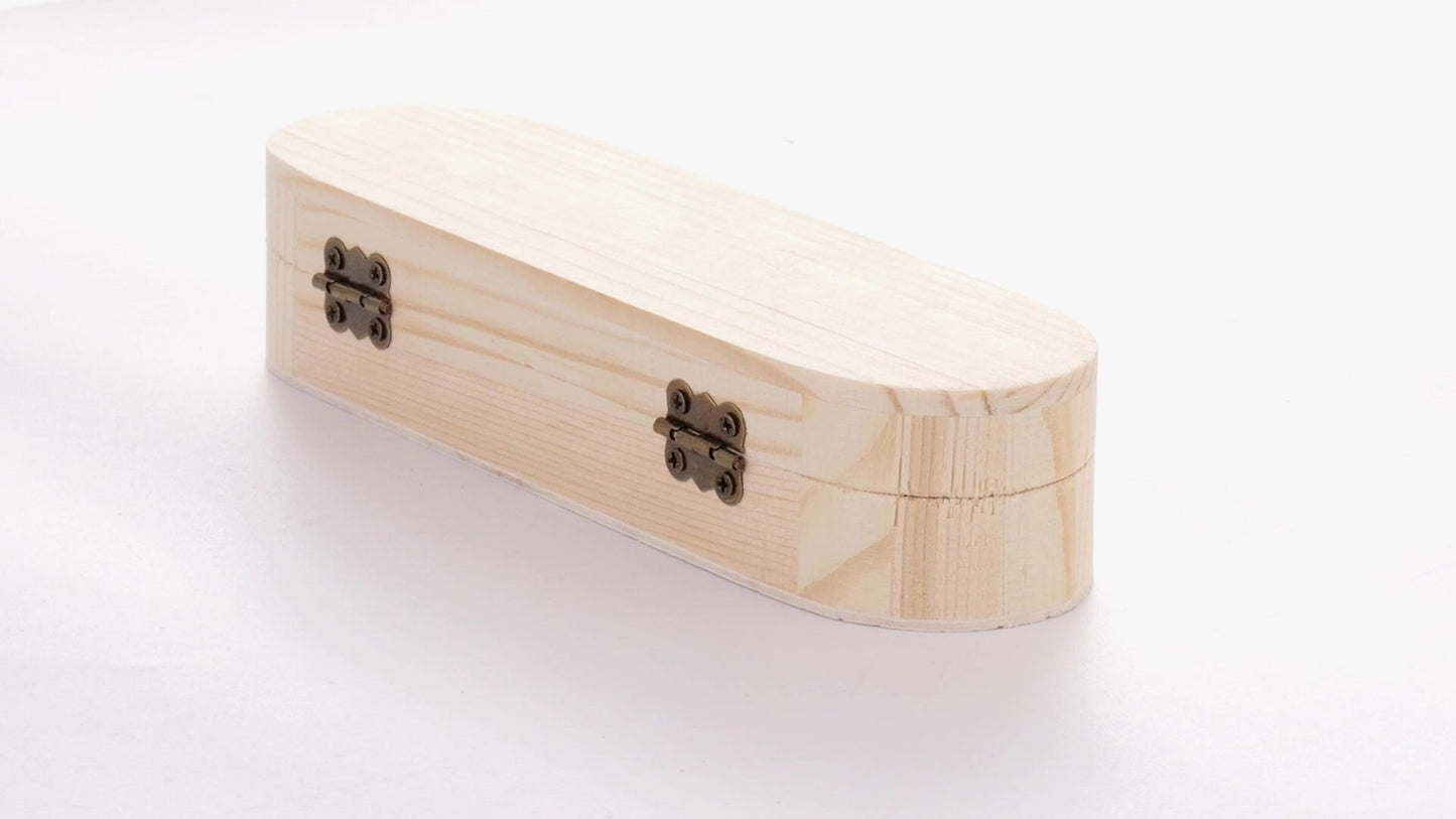 Cutie de lemn rotunjita PEN 18x6x4