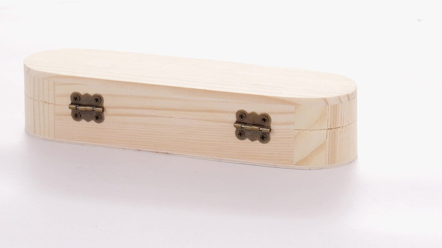 Cutie de lemn rotunjita PEN 18x6x4