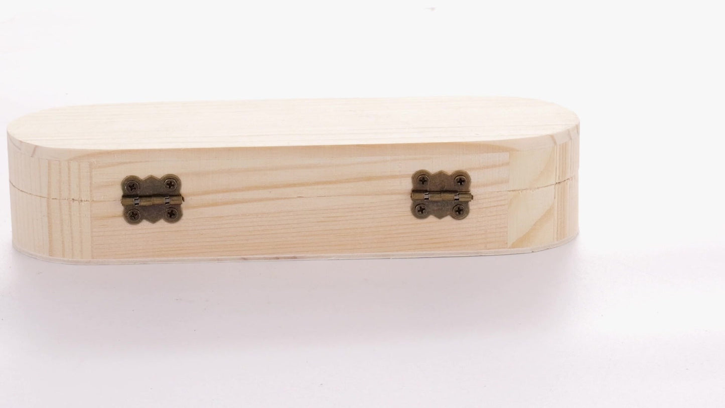 Cutie de lemn rotunjita PEN 18x6x4