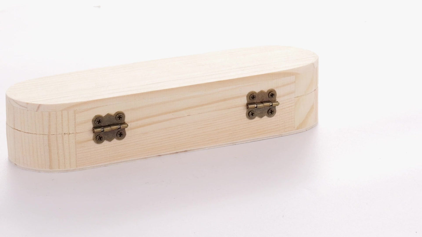 Cutie de lemn rotunjita PEN 18x6x4